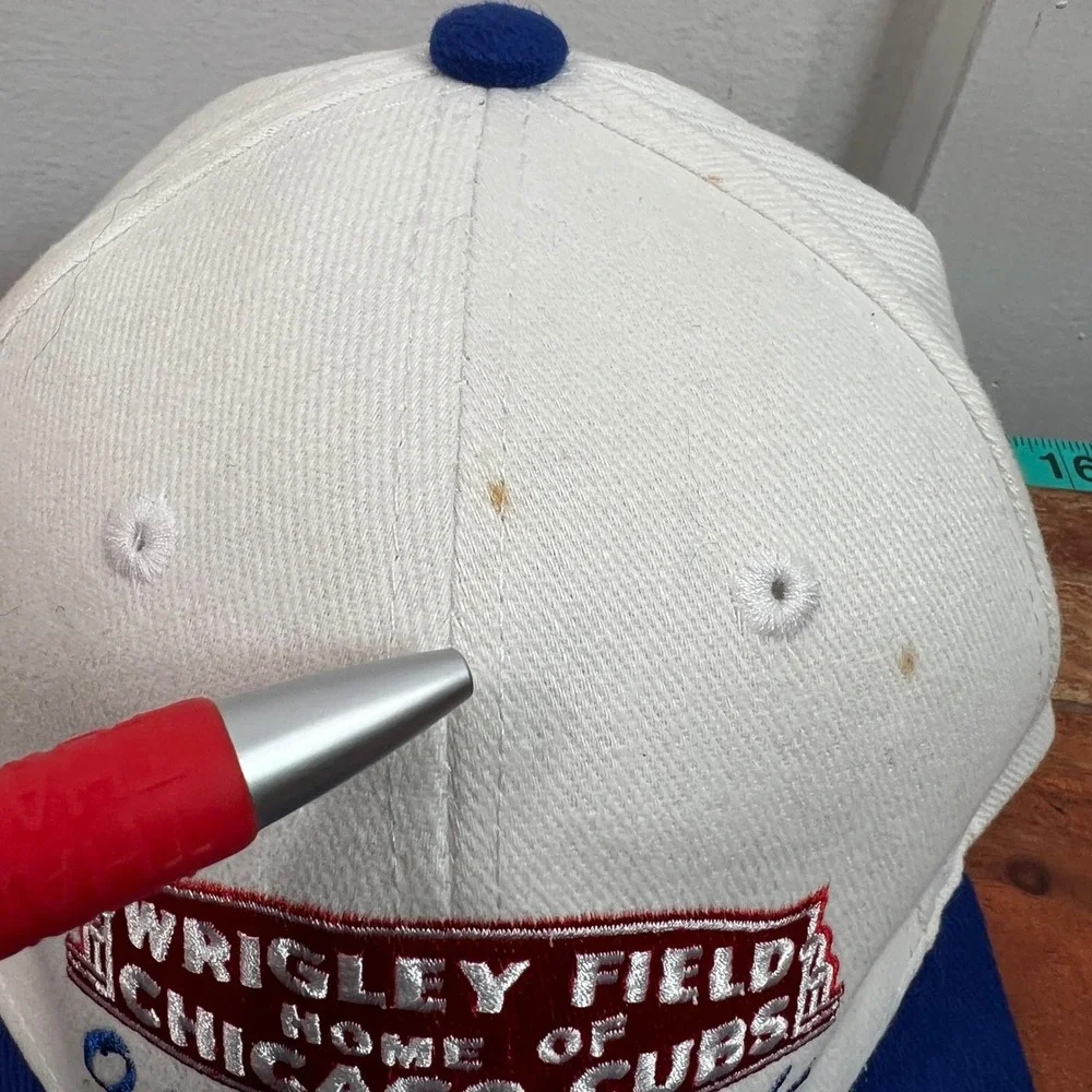 Chicago Cubs Wrigley Field Opening Night Snapback Hat White Blue ComEd Vintage